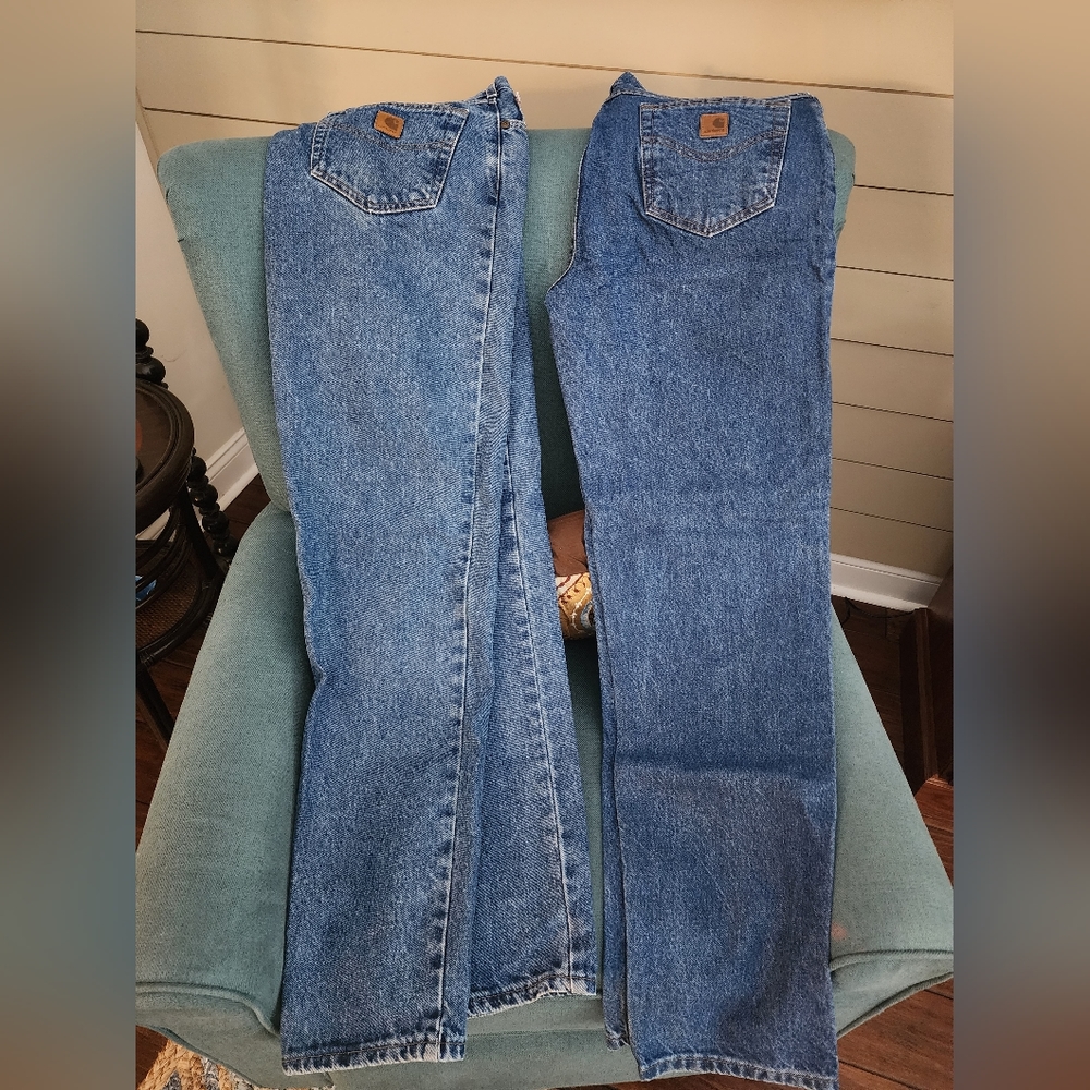 2 pr. Carhartt  36 x 36 Men's Jeans.  Relaxed Fit. 100% Cotton. Tall fit.